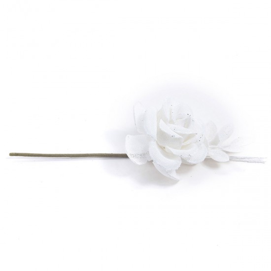 Rosa de Arpillera Blanca 31 cm