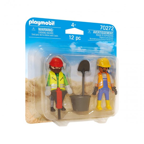Duo Pack Trabajadores De La Construcción Juguete Playmobil