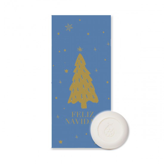 Caja Jabón Stamping Navidad Azul