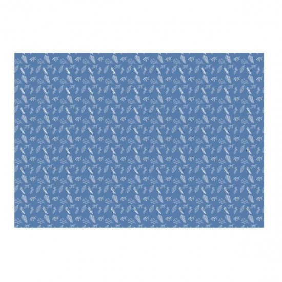 Papel de Regalo Hojas Azul x 2