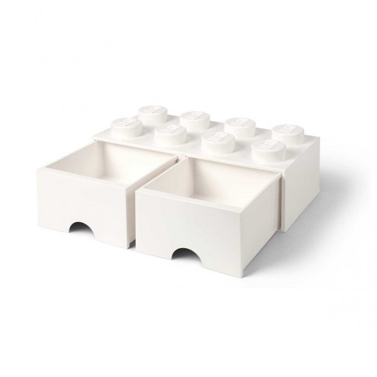 Cajón para Guardar Lego Brick Drawer 8 Blanco