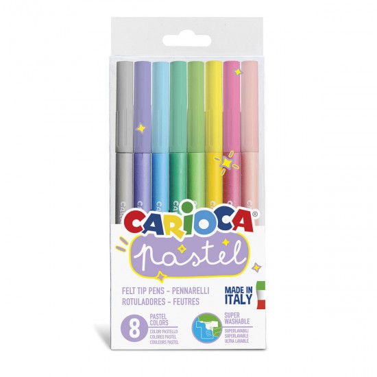 Marcadores Colores Pastel Carioca x 8