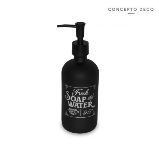 Dispenser Vidrio Negro Soap And Water