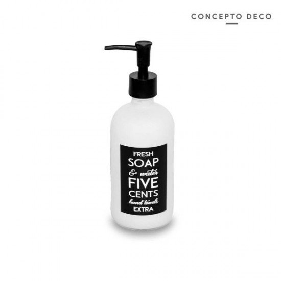 Dispenser Vidrio Blanco Y Negro Fresh Soap